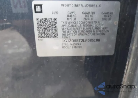 2020 Chevrolet Malibu Lt from USA, damaged, VIN 1G1ZD5ST2LF085188